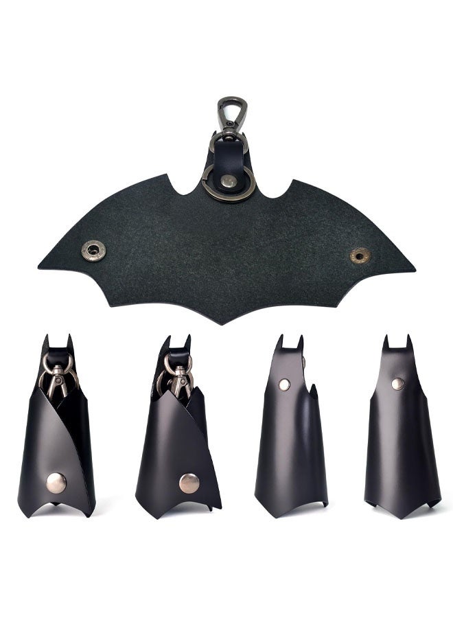 KeyChain Leather Bat Shape For Men Gifts And Women Car Key Fob Case, Leather Fashion Pop Keys Ring Cover Holder - Image 5